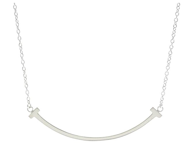 Pendente T Smile Tiffany & Co. in oro bianco 18K Small Argento - vista 2