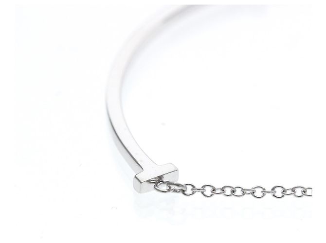 Pendente T Smile Tiffany & Co. in oro bianco 18K Small Argento - vista 6