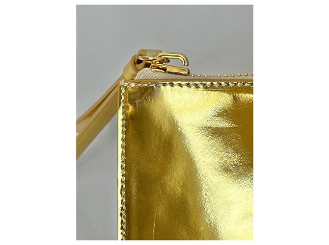 Clutch / Pouch in pelle oro metallizzato Giuseppe Zanotti Nuovo - vista 10