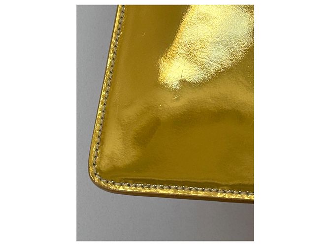 Clutch / Pouch in pelle oro metallizzato Giuseppe Zanotti Nuovo - vista 11