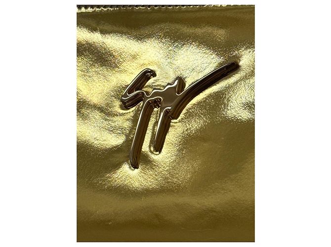 Clutch / Pouch in pelle oro metallizzato Giuseppe Zanotti Nuovo - vista 12