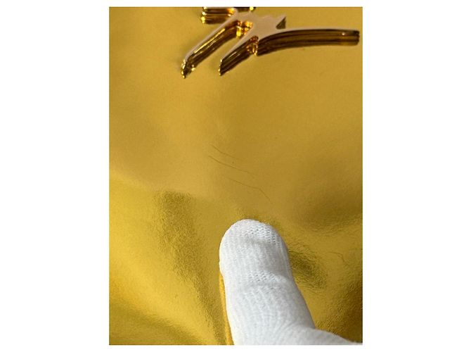 Clutch / Pouch in pelle oro metallizzato Giuseppe Zanotti Nuovo - vista 13