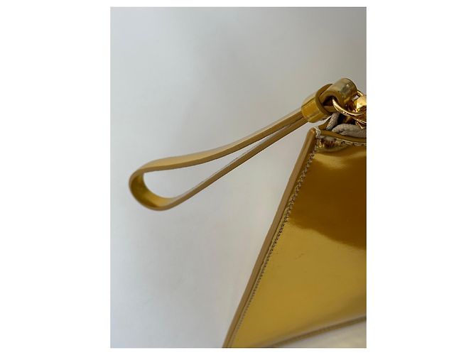 Clutch / Pouch in pelle oro metallizzato Giuseppe Zanotti Nuovo - vista 7