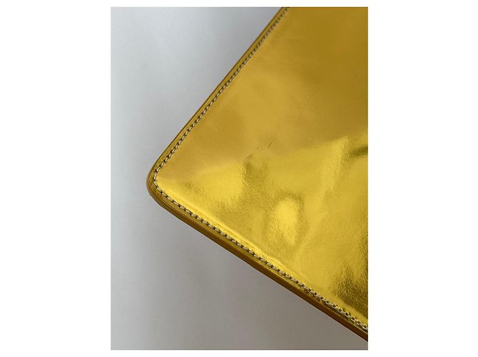 Clutch / Pouch in pelle oro metallizzato Giuseppe Zanotti Nuovo - vista 8