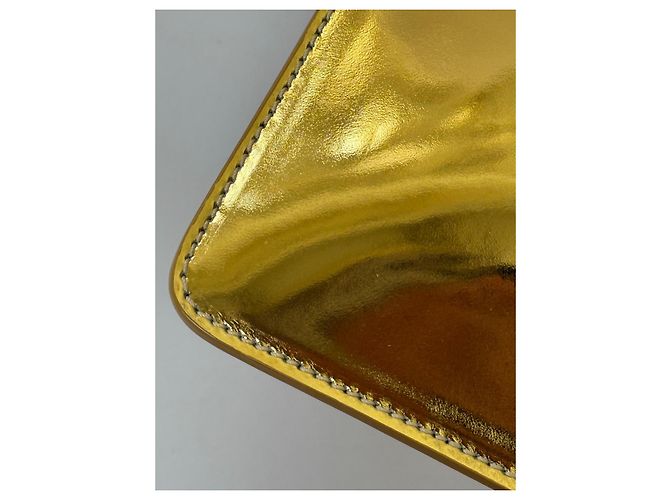 Clutch / Pouch in pelle oro metallizzato Giuseppe Zanotti Nuovo - vista 9