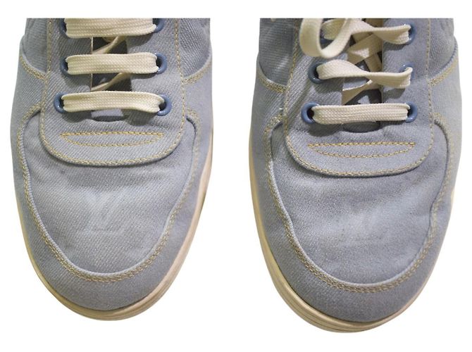 Louis Vuitton Rivoli Sneakers in Denim Monogram Blu - vista 11