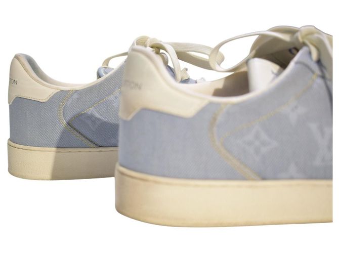 Louis Vuitton Rivoli Sneakers in Denim Monogram Blu - vista 13