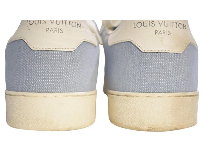 Louis Vuitton Rivoli Sneakers in Denim Monogram Blu - vista 15