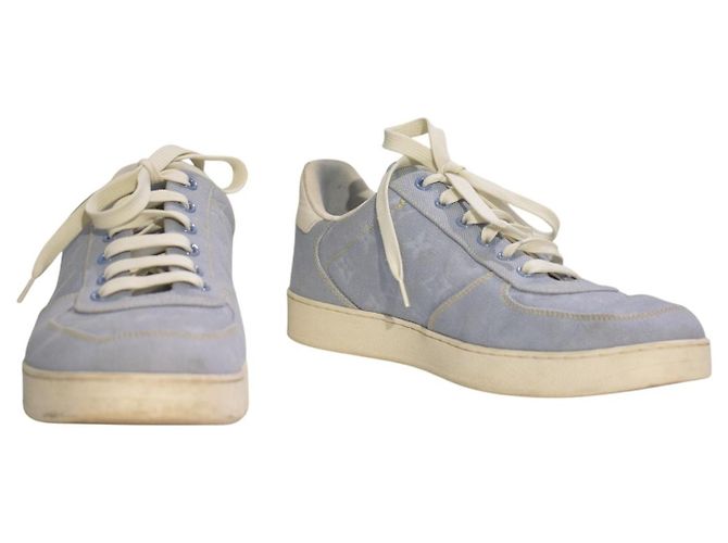 Louis Vuitton Rivoli Sneakers in Denim Monogram Blu - vista 2