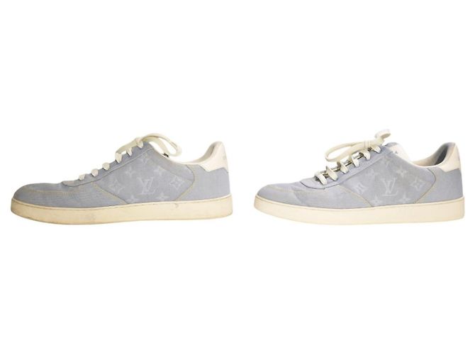 Louis Vuitton Rivoli Sneakers in Denim Monogram Blu - vista 4