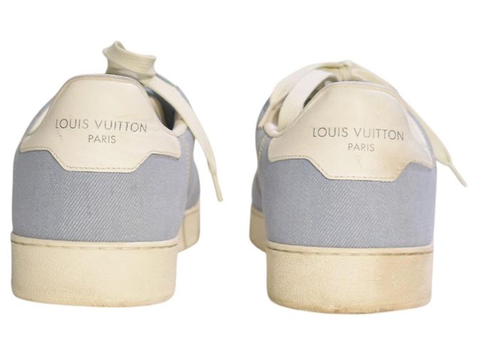 Louis Vuitton Rivoli Sneakers in Denim Monogram Blu - vista 5