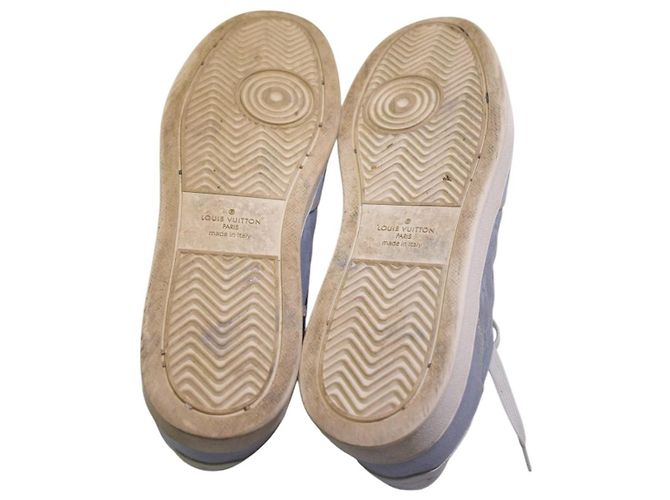 Louis Vuitton Rivoli Sneakers in Denim Monogram Blu - vista 7