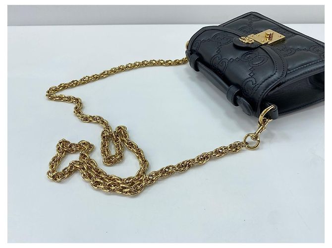 Sac à main 2 façons noir Gucci - vue 8