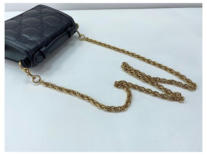 Sac à main 2 façons noir Gucci - vue 9