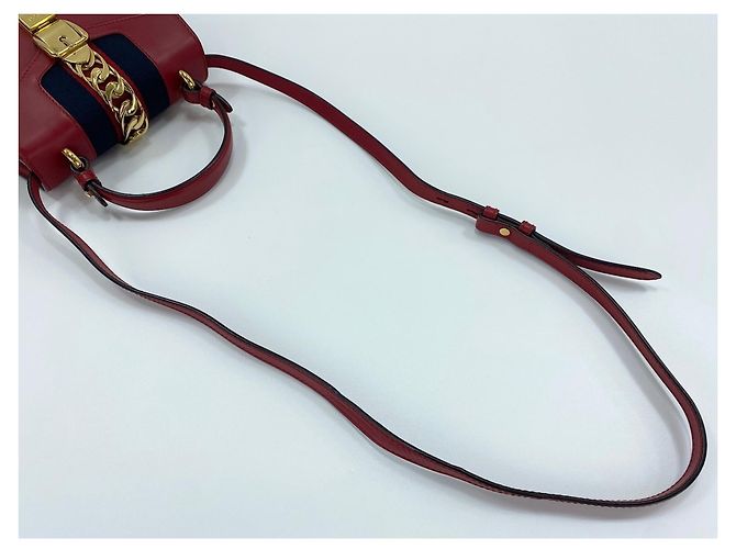 Borsa 2-Way Gucci Sylvie Rosso - vista 10
