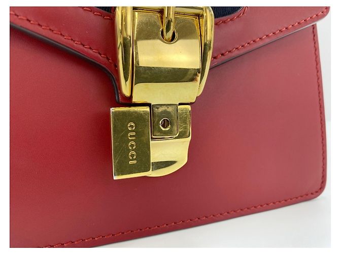 Borsa 2-Way Gucci Sylvie Rosso - vista 13