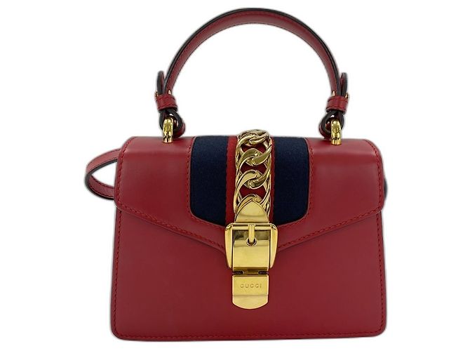 Borsa 2-Way Gucci Sylvie Rosso - vista 16