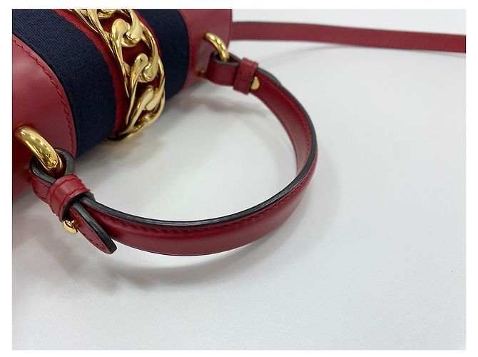Borsa 2-Way Gucci Sylvie Rosso - vista 8
