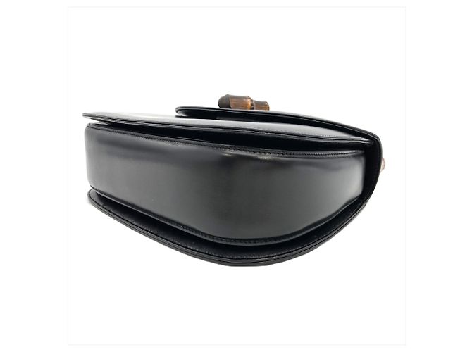 Borsa Gucci Bamboo in pelle nera Nero - vista 4