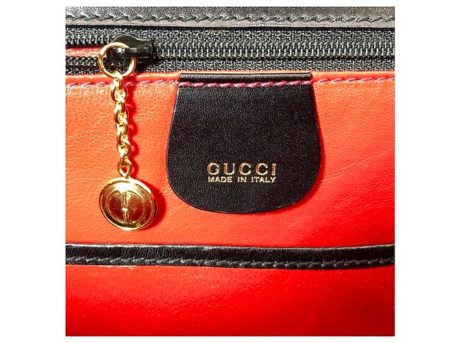 Borsa Gucci Bamboo in pelle nera Nero - vista 7