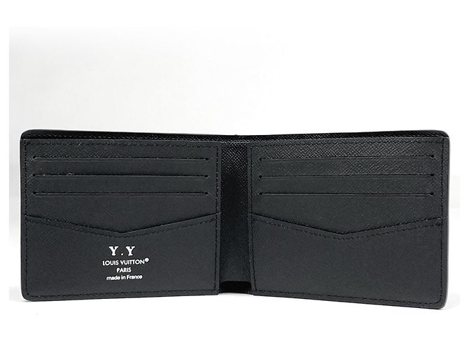 Louis Vuitton Portefeuille Slender Bi-fold Portemonnaie Schwarz - Ansicht 6