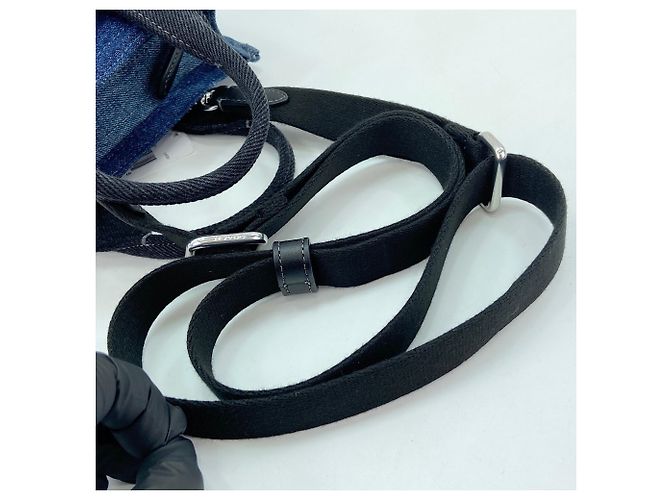 Borsa a 2 vie in patchwork di denim Coach Blu navy - vista 11