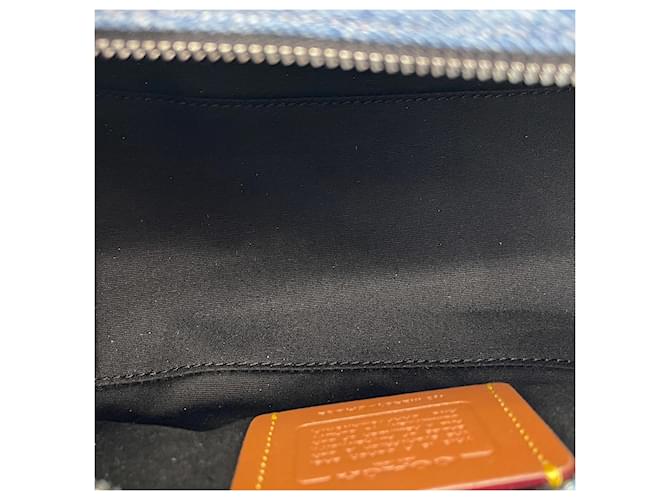 Borsa a 2 vie in patchwork di denim Coach Blu navy - vista 12
