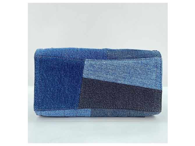 Borsa a 2 vie in patchwork di denim Coach Blu navy - vista 7