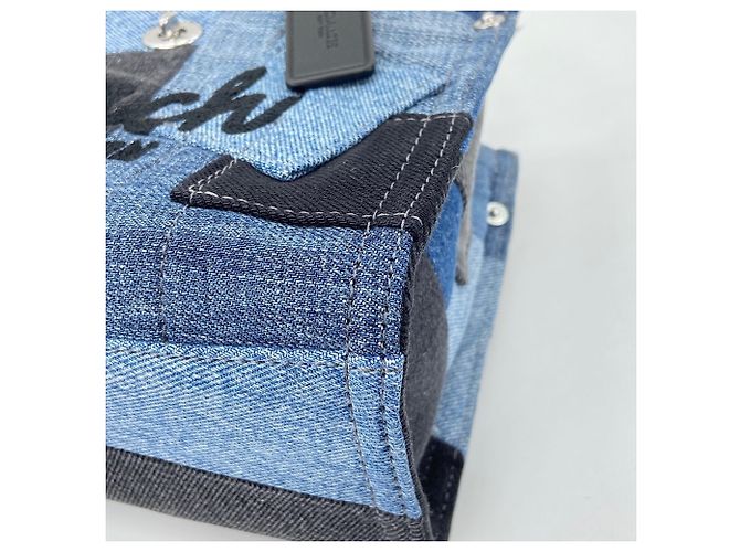 Borsa a 2 vie in patchwork di denim Coach Blu navy - vista 8