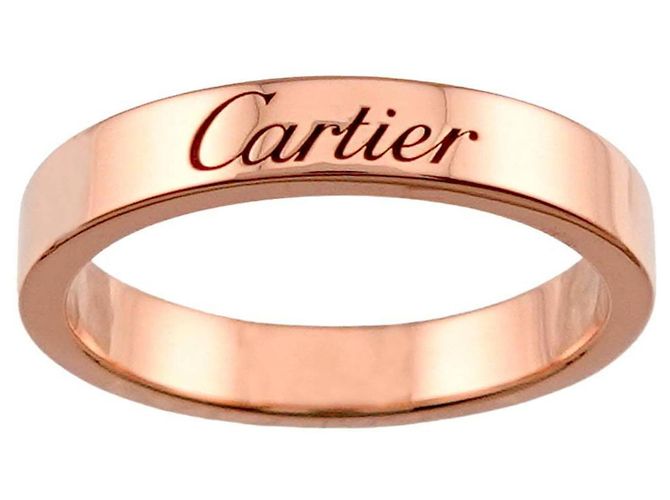 Anello C de Cartier in oro rosa - vista 2