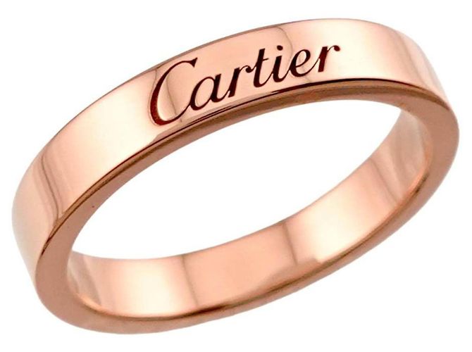 Anello C de Cartier in oro rosa - vista 4