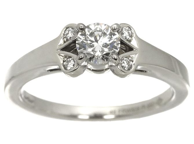 Anello Ballerine Cartier in platino e diamanti - vista 2