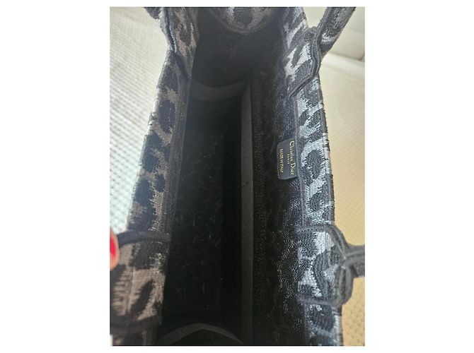 Christian Dior Book Tote Leopardato Nero Grigio - vista 2