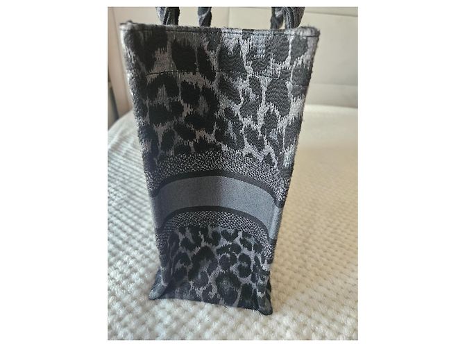 Christian Dior Book Tote Leopardato Nero Grigio - vista 5