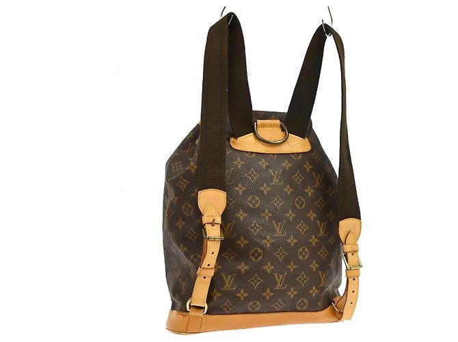 Louis Vuitton Vintage Montsouris Monogram Canvas GM Marron - vue 2