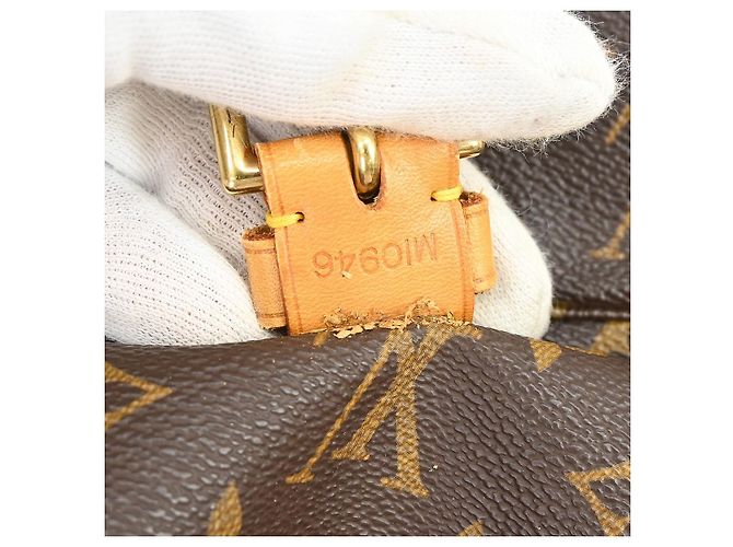 Louis Vuitton Vintage Montsouris Monogram Canvas GM Marron - vue 5