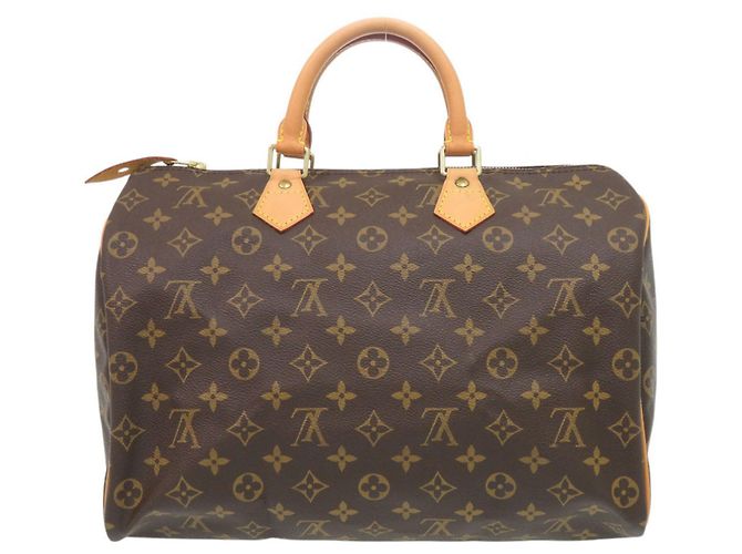 Borsa Louis Vuitton Speedy 35 Monogram Marrone Monogramma - vista 2