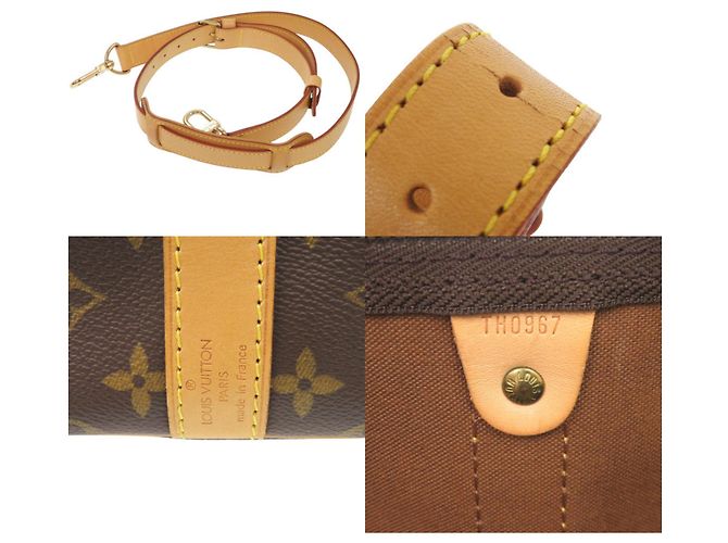 Borsa Louis Vuitton Keepall Bandoulière 60 Monogram Marrone Monogramma - vista 10