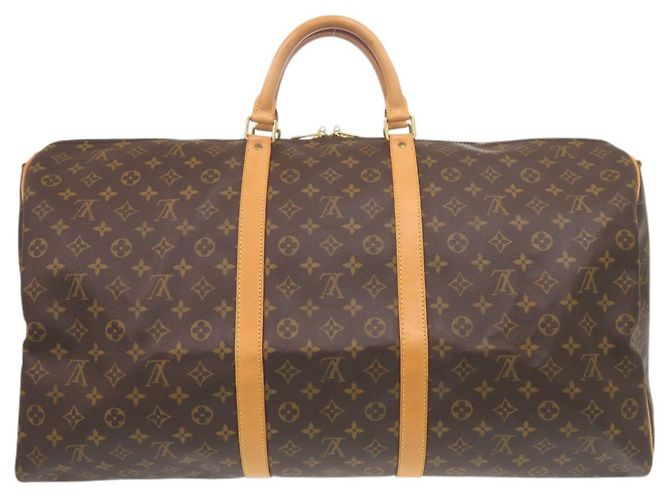 Borsa Louis Vuitton Keepall Bandoulière 60 Monogram Marrone Monogramma - vista 2