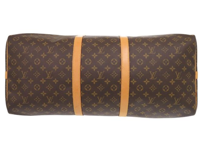 Borsa Louis Vuitton Keepall Bandoulière 60 Monogram Marrone Monogramma - vista 3