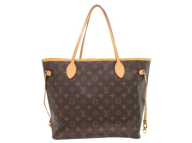 Borsa Tote Louis Vuitton Neverfull MM Monogram Marrone Monogramma - vista 2