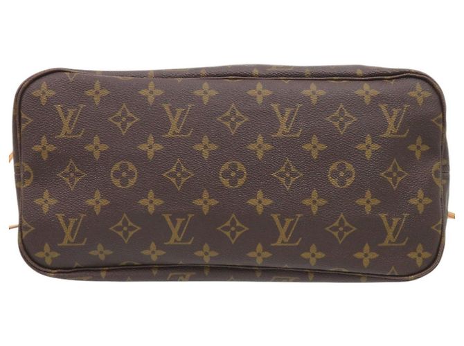 Borsa Tote Louis Vuitton Neverfull MM Monogram Marrone Monogramma - vista 3