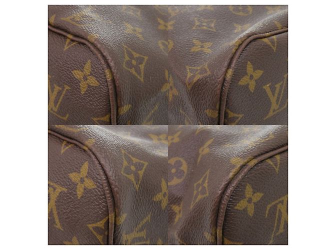 Borsa Tote Louis Vuitton Neverfull MM Monogram Marrone Monogramma - vista 4