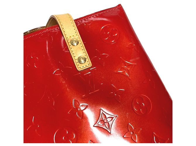 Borsa Louis Vuitton Monogram Vernis Lead PM Rosso - vista 10