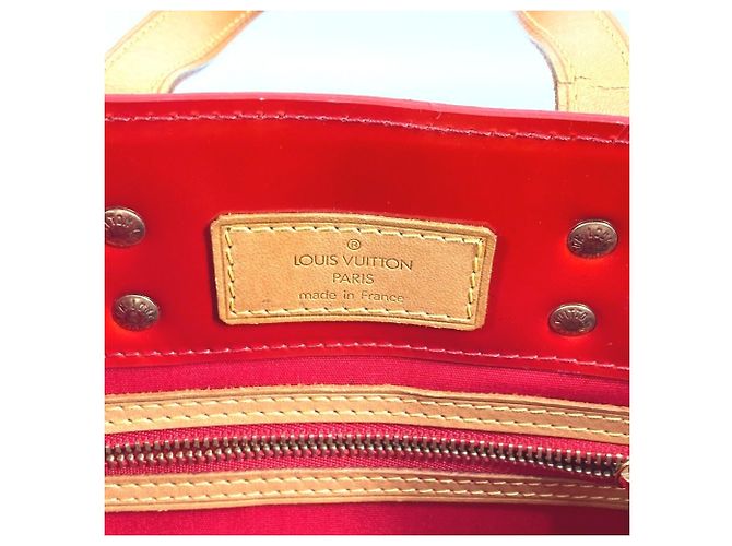 Borsa Louis Vuitton Monogram Vernis Lead PM Rosso - vista 13