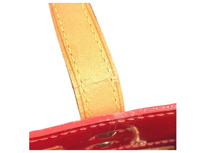 Borsa Louis Vuitton Monogram Vernis Lead PM Rosso - vista 14
