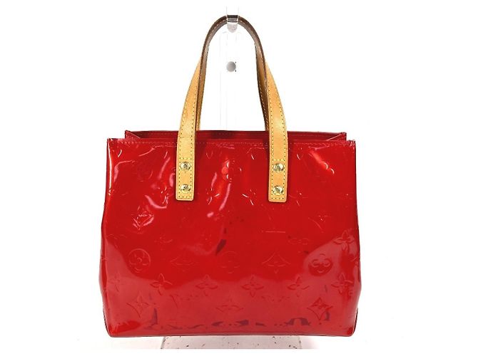 Borsa Louis Vuitton Monogram Vernis Lead PM Rosso - vista 2