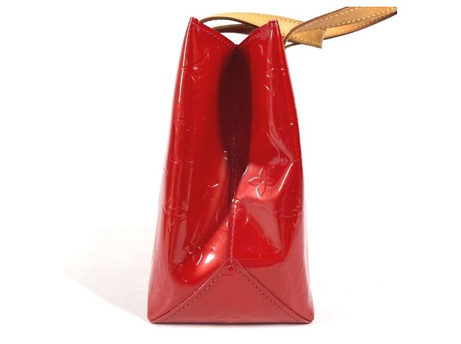 Borsa Louis Vuitton Monogram Vernis Lead PM Rosso - vista 3