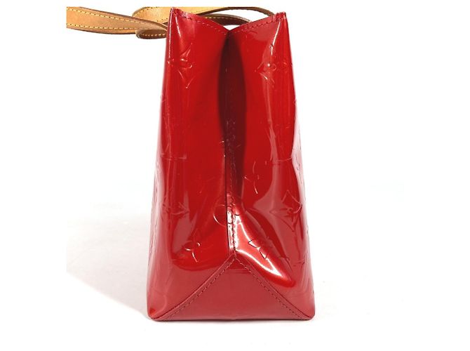Borsa Louis Vuitton Monogram Vernis Lead PM Rosso - vista 4