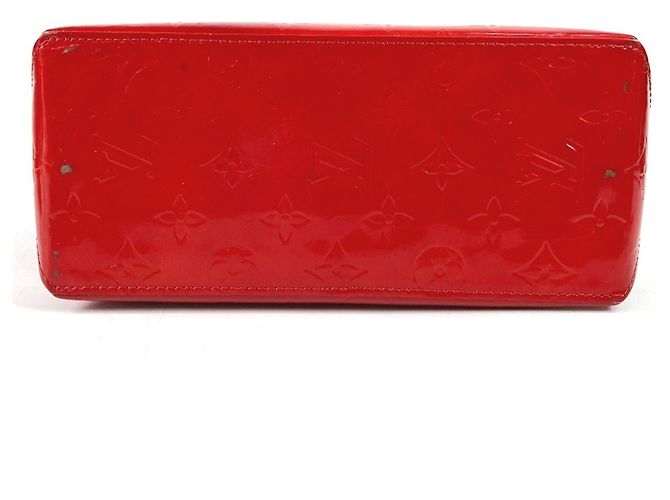 Borsa Louis Vuitton Monogram Vernis Lead PM Rosso - vista 5
